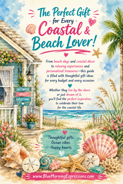 Gift Ideas for Coastal & Beach Lovers | Beach Gift Planner & Shopping Organizer | 24-Page Gift Booklet