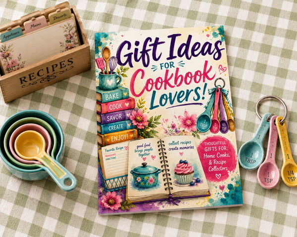 Gift Ideas for Cookbook Lovers | 100+ Gift Ideas Booklet | Cookbook Collector Gift Guide | Gift Planner | Handmade Gift Book