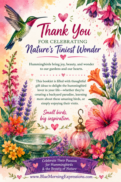 Gift Ideas for Hummingbird Lovers | 100+ Hummingbird Gift Ideas & Nature Gift Planner Booklet