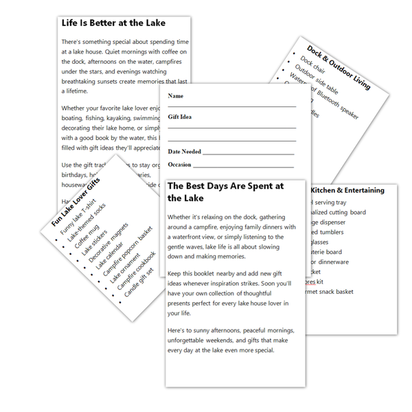 Gift Ideas for Lake House Lovers | 100+ Lake Life Gift Ideas & Waterfront Gift Planner Book