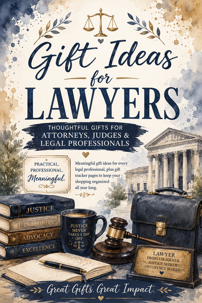 Gift Ideas for Lawyers | 100+ Attorney Gift Ideas & Legal Professional Gift Planner Book