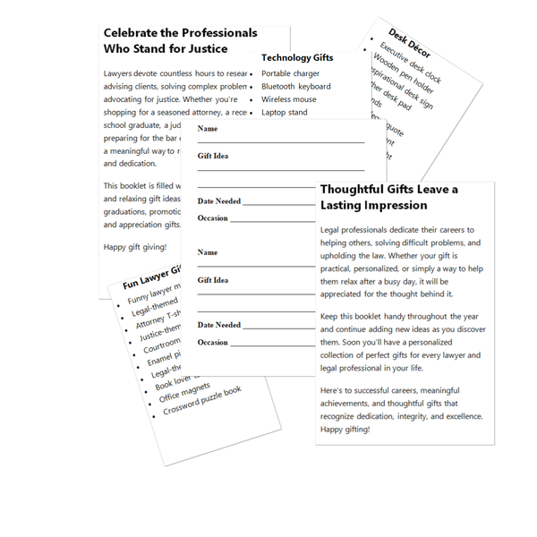 Gift Ideas for Lawyers | 100+ Attorney Gift Ideas & Legal Professional Gift Planner Book