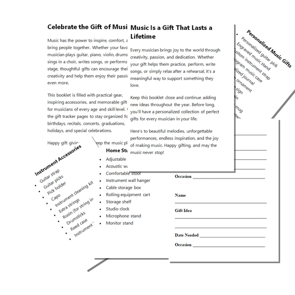 Gift Ideas for Musicians | 100+ Music Gift Ideas & Gift Planner for Musicians