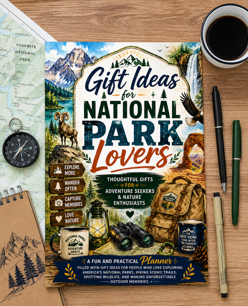 Gift Ideas for National Park Lovers | 100+ National Park Gift Ideas & Adventure Gift Planner Book