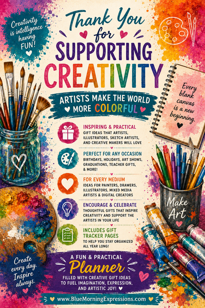 Gift Ideas for Painters & Artists | 100+ Creative Artist Gift Ideas Planner Booklet
