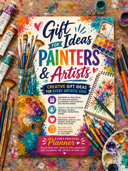 Gift Ideas for Painters & Artists | 100+ Creative Artist Gift Ideas Planner Booklet