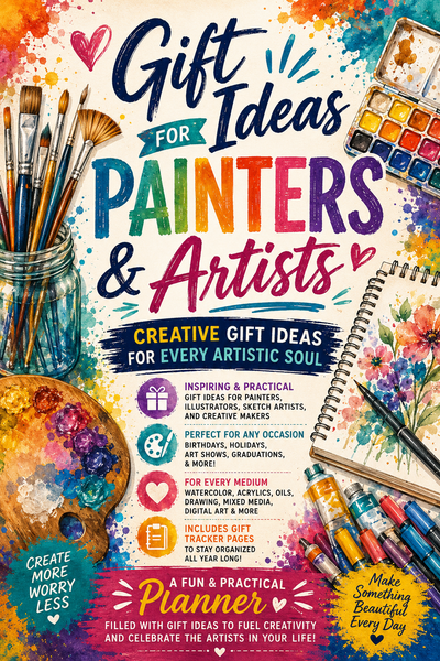 Gift Ideas for Painters & Artists | 100+ Creative Artist Gift Ideas Planner Booklet