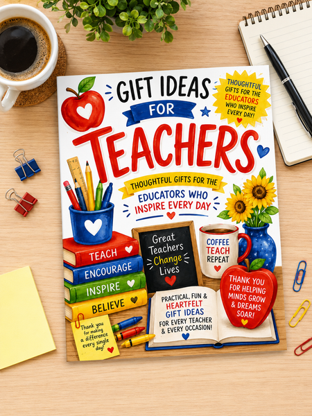 Gift Ideas for Teachers | 100+ Teacher Gift Ideas & Gift Planner Booklet