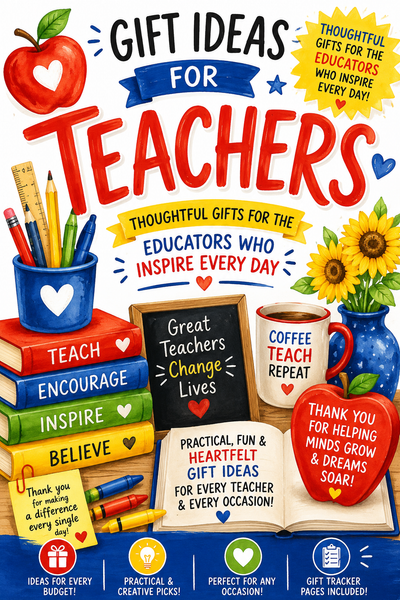 Gift Ideas for Teachers | 100+ Teacher Gift Ideas & Gift Planner Booklet