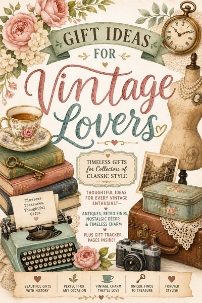 Gift Ideas for Vintage Lovers | 100+ Antique & Retro Gift Ideas Planner Book