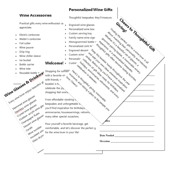 Gift Ideas for Wine Lovers | 100+ Wine Gift Ideas Planner & Shopping Guide