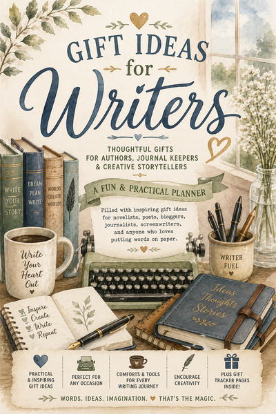 Gift Ideas for Writers | 100+ Creative Gift Ideas Planner for Authors & Writers