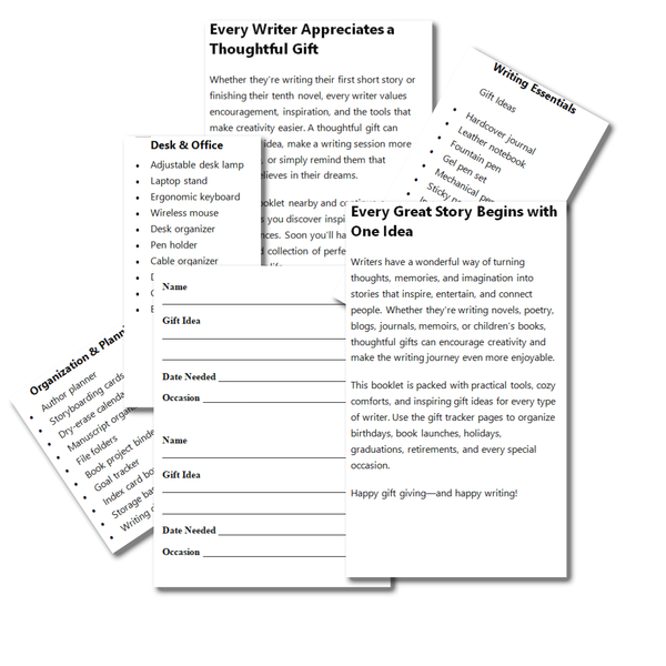 Gift Ideas for Writers | 100+ Creative Gift Ideas Planner for Authors & Writers