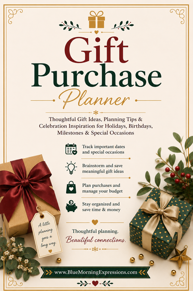 Gift Purchase Planner | Gift Giving Guide for Birthdays, Holidays & Special Occasions