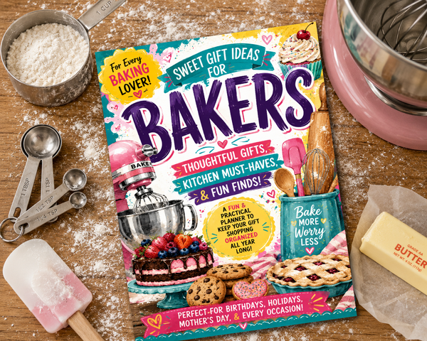 Gift Ideas for Bakers | Baking Gift Planner & Gift Guide Booklet | 24-Page Organizer for Home Bakers, Bread Bakers & Dessert Lovers