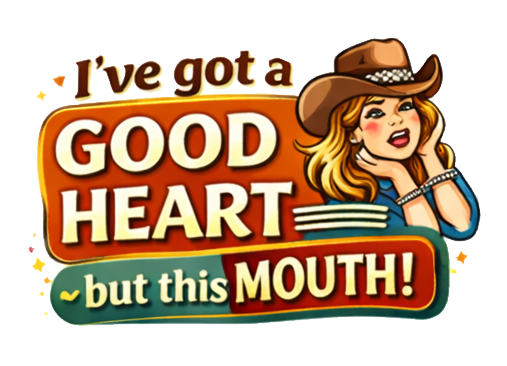 Good Heart But This Mouth Sticker Cowgirl Attitude Western Humor Country Girl