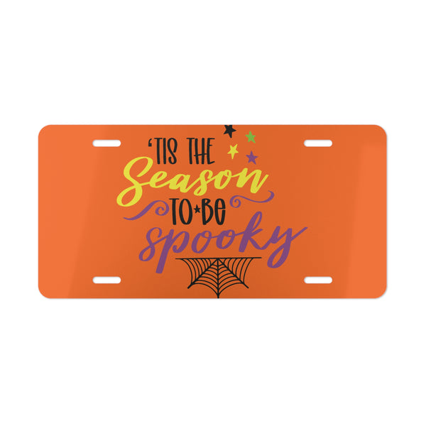 Halloween Custom Front License Plate Tis the season to be spooky 
