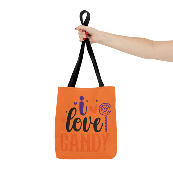 I Love Candy Halloween Trick or Treat Bag, Halloween Candy Bag, Halloween Tote Bag