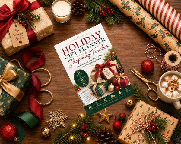 Holiday Gift Planner & Shopping Tracker | Christmas Budget Organizer & Gift Log