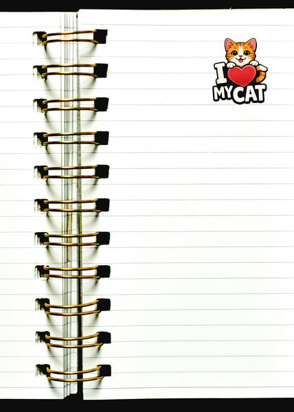 I Love My Cat Sticker Kitty Cat Lover Pet Owner Feline Humor Journal Scrapbook