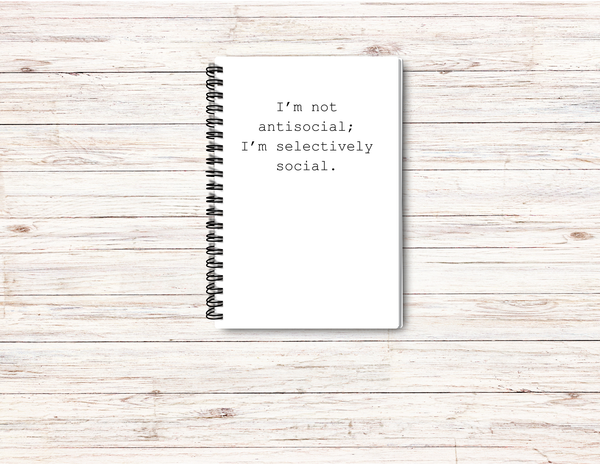 Snarky Antisocial Journal – 6x9 Lined Notebook or To Do List