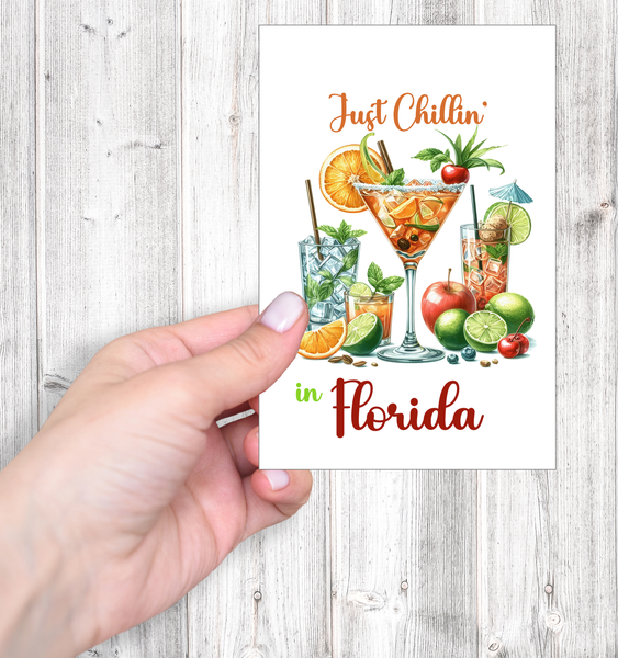 Just Chillin' in Florida Greeting Card | 4x6 Tropical Florida NoteCard