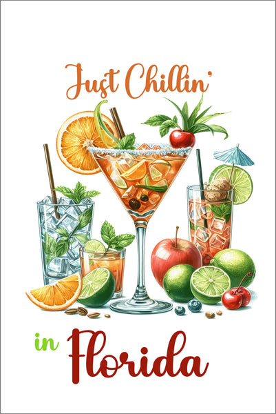 Just Chillin' in Florida Greeting Card | 4x6 Tropical Florida NoteCard