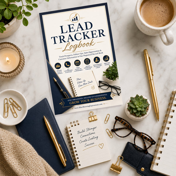 Lead Tracker Logbook | Sales Lead Tracker, Follow-Up Planner & Prospect Manager
