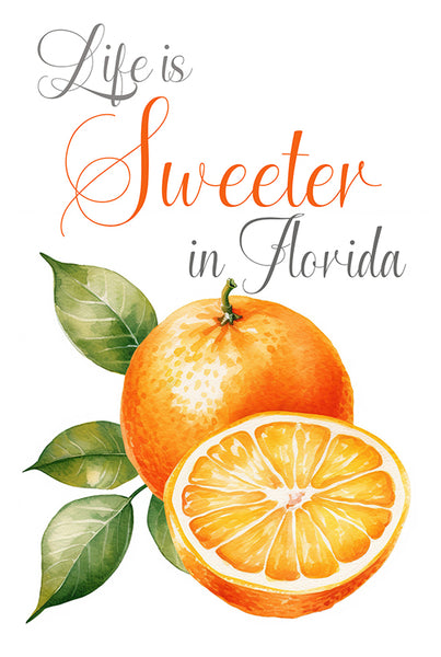 Life Is Sweeter in Florida Blank Notecard Set | Florida Citrus Stationery