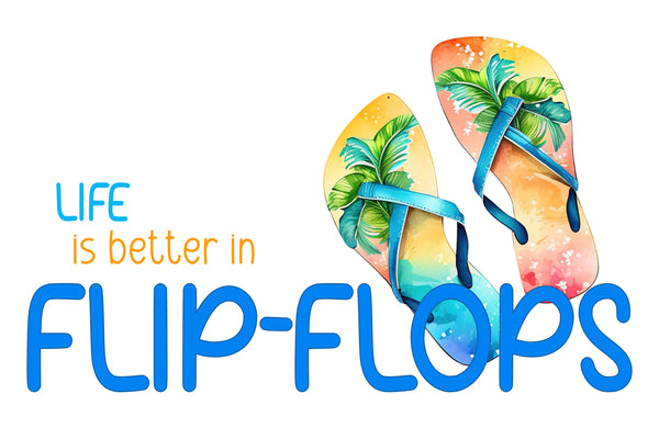 Life Is Better in Flip-Flops Blank Notecard Set | Beach Stationery with Envelopes