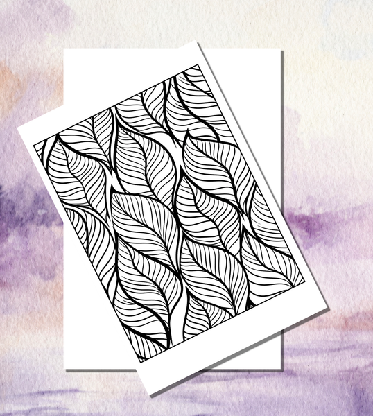 Color Your Own Notecards Set of 10 | 4x6 Folded Coloring Cards with Envelopes