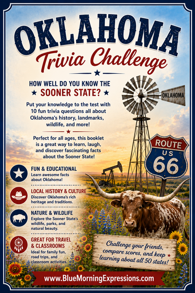Oklahoma Trivia Challenge Booklet – Fun Sooner State Quiz for All Ages