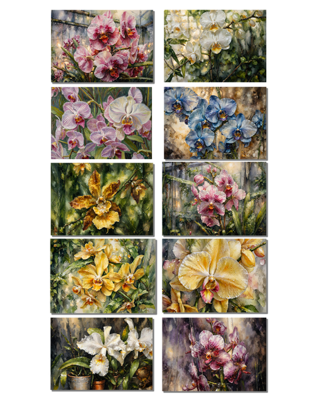 Orchid Notecard Set of 10 – Artistic Floral Photography Cards