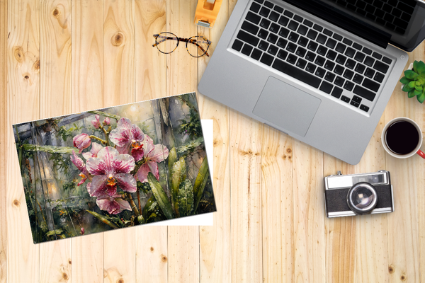 Orchid Notecard Set of 10 – Artistic Floral Photography Cards