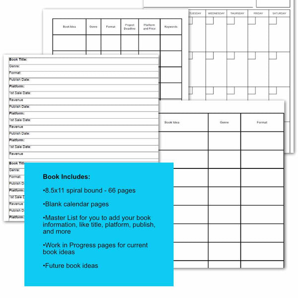 My Print Book Master List | Organize, Track & Plan Every Publishing Project