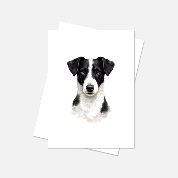 Smooth Fox Terrier Watercolor Print Dog Notecard | 4x6 Blank Inside | Cute Pet Lover Stationery