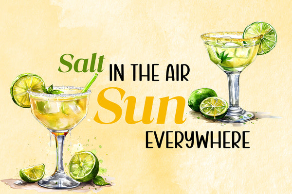 Salt in the Air, Sun Everywhere Blank Notecard Set | Beach Stationery with Envelopes