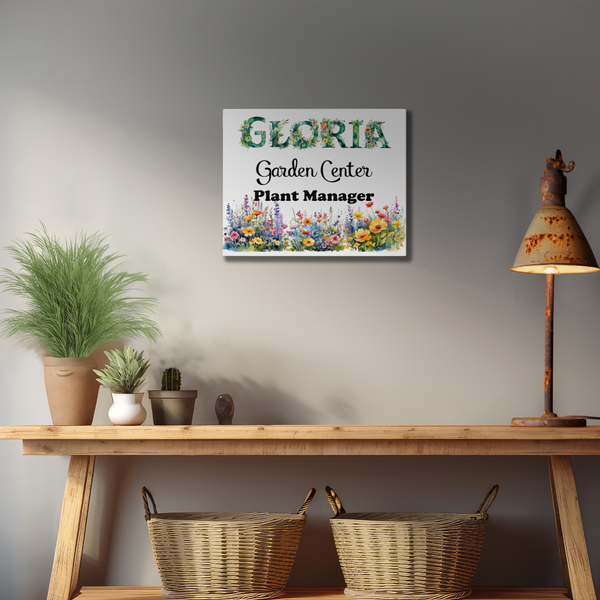 Gifts for Gardeners Personalized Matte Canvas Sign, Stretched, Home Décor Gardening