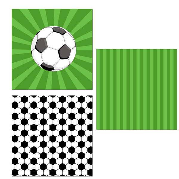 12 Mini Note Cards 3x3 Soccer Theme Ball &amp; Field Gift Enclosures for Kids