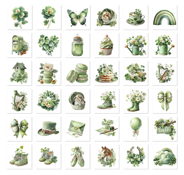 36 St Patrick's Day  Handmade Stickers for Laptops, Journals, Notebooks, Scrapbooks