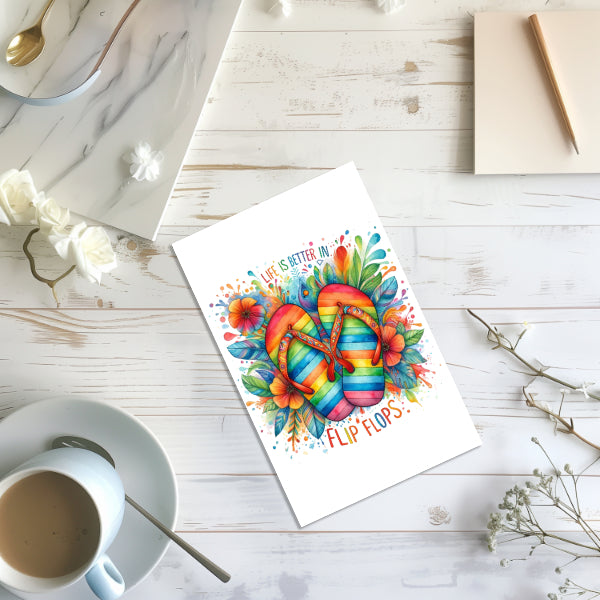 13 Summer Beach Notecards All Occasion 4x6 with Envelopes Blank Folded