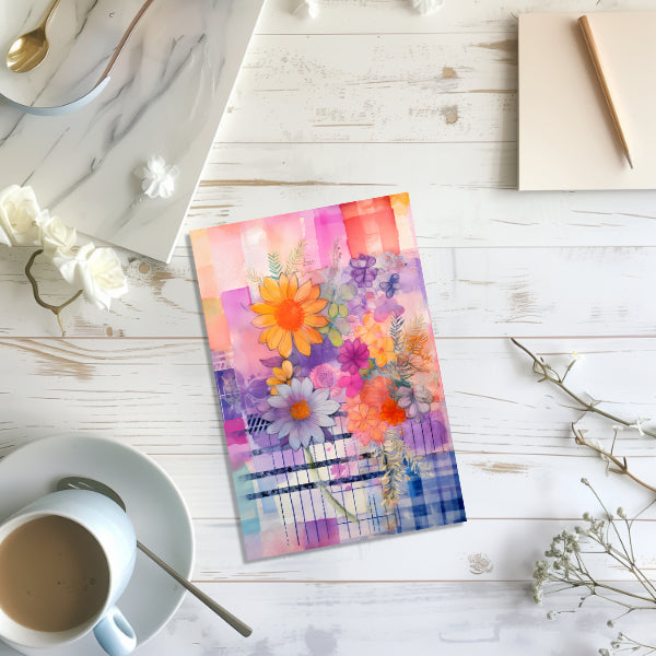 6 Sunset Collage Notecards All Occasion 4x6 with Envelopes Blank Folded