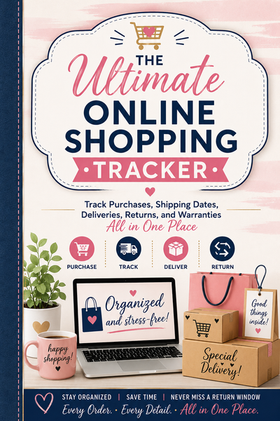 The Ultimate Online Shopping Tracker | Purchase, Delivery, & Return Log Book
