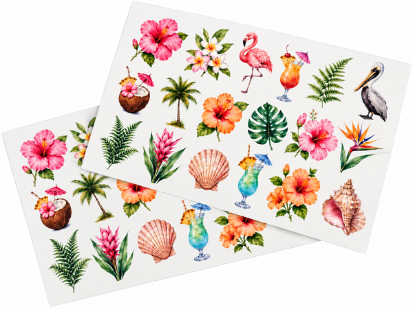 Tropical Journal & Laminated Bookmark Gift Set | 6x9 Hardcover Notebook