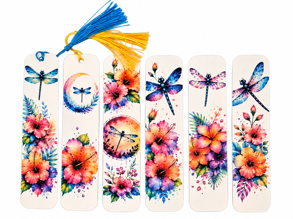 Handmade Dragonfly Journal & Laminated Bookmark Gift Set | 6x9 Hardcover