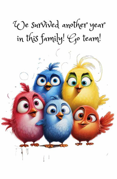 Funny Friendship Card 4x6 Quirky Birds Humor Matte w/ Envelope