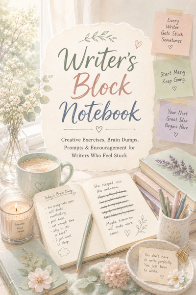 Writer’s Block Notebook | Creative Prompts & Exercises for Writers Who Feel Stuck