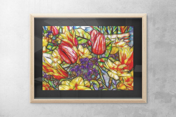 Tulip Fest Floral Poster Print Wall Art Washington State Home Decor