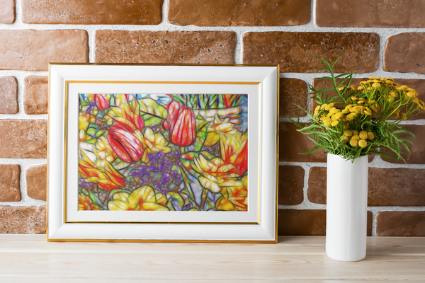 Tulip Fest Floral Poster Print Wall Art Washington State Home Decor
