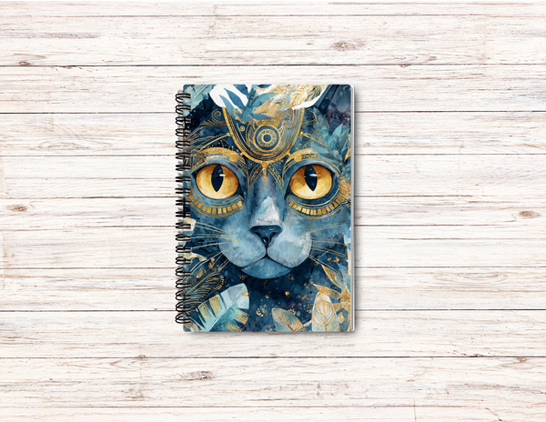 Art Deco Cat Journal – 6x9 Lined Notebook or To Do List